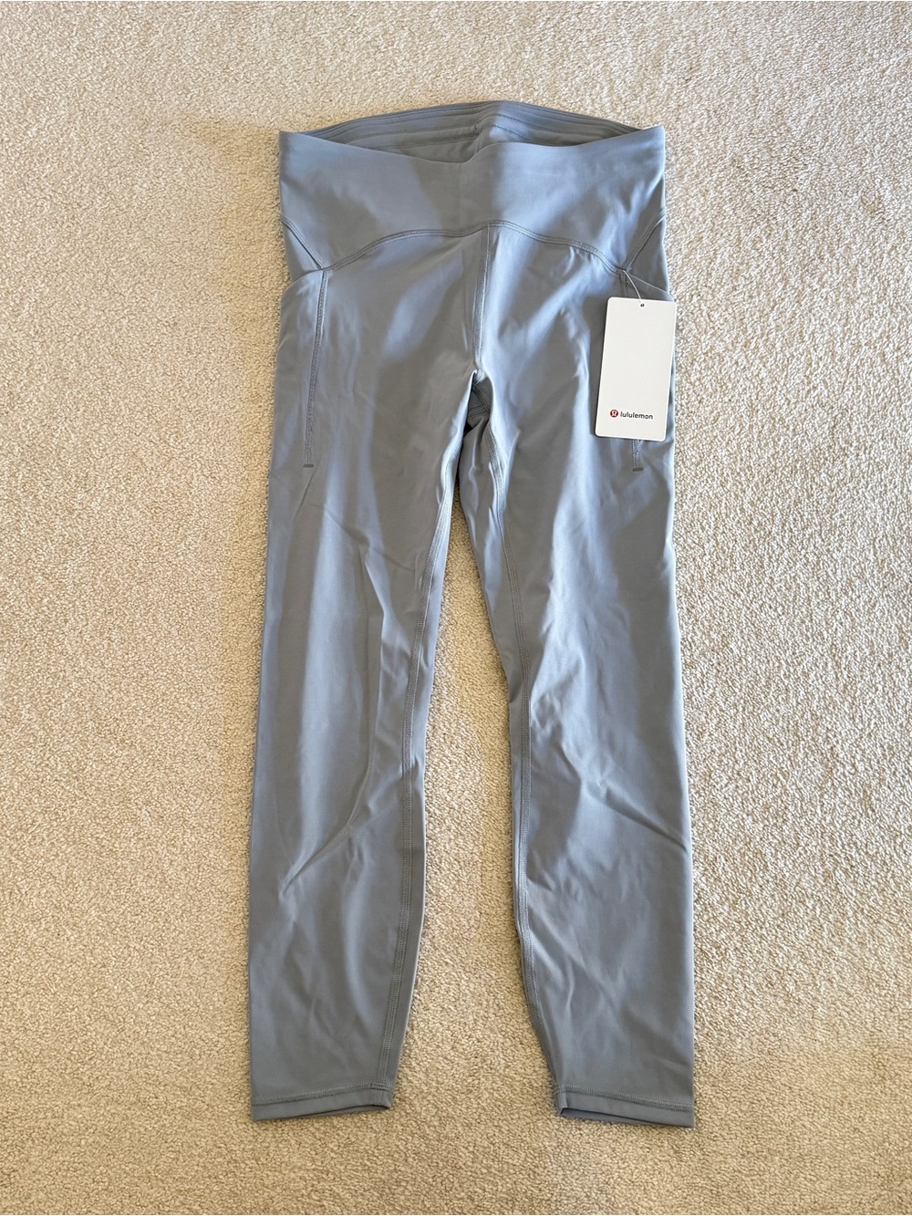 Lululemon grey power-thru hi rise leggings